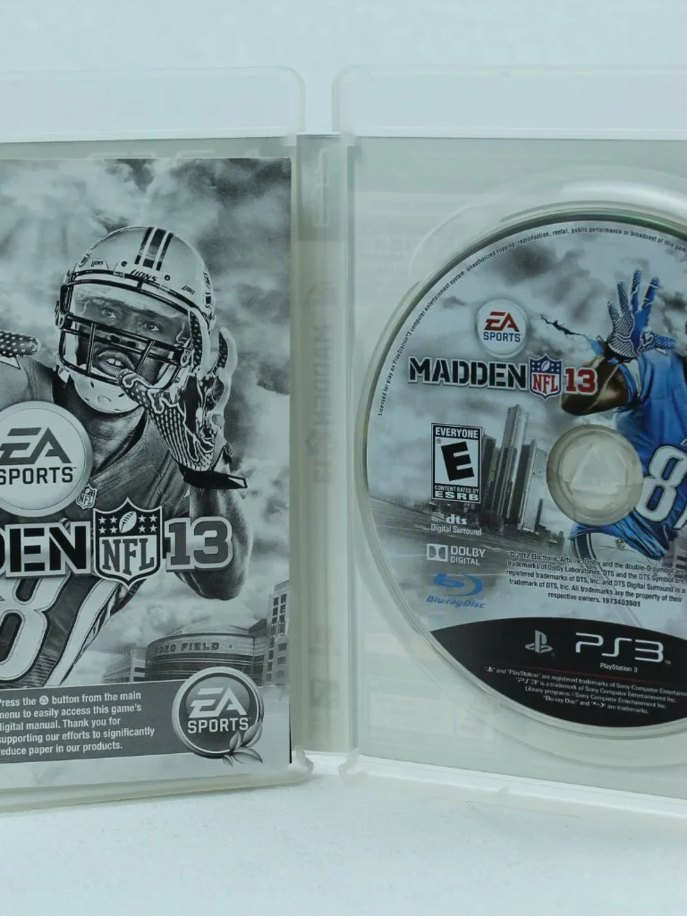 Madden NFL 13 PlayStation 3 PS3 Game CIB Complete Calvin Johnson EA